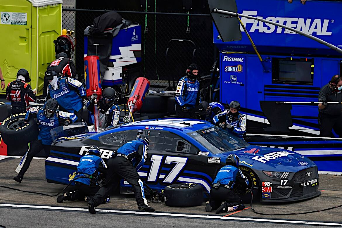 Chris Buescher (sixth), John Hunter Nemechek (eighth) and Kevin Harvick (10th) were also top 10. Chris Buescher (sixth), John Hunter Nemechek (eighth) and Kevin Harvick (10th) were also top 10.