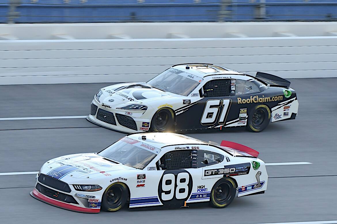 Chase Briscoe (98) finished 17th after getting collected in an accident during the final stage. Chase Briscoe (98) finished 17th after getting collected in an accident during the final stage.