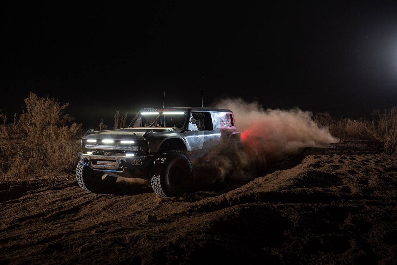 It was driven by Cameron Steele, Shelby Hall and a team of veteran Ford off-road racers. It was driven by Cameron Steele, Shelby Hall and a team of veteran Ford off-road racers.