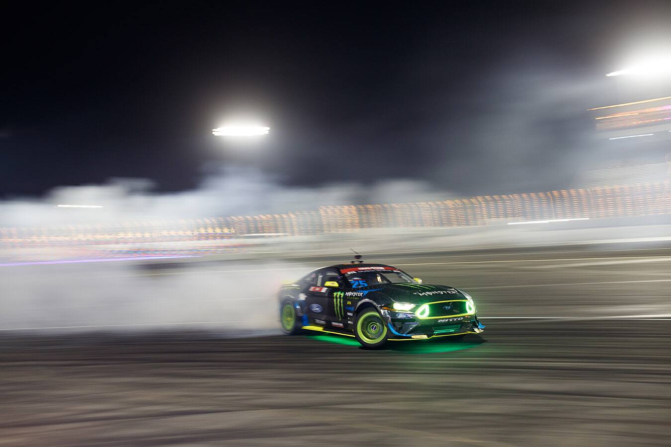 Vaughn Gittin Jr. won the Formula Drift PRO Series championship in his Ford Mustang RTR. Vaughn Gittin Jr. won the Formula Drift PRO Series championship in his Ford Mustang RTR.
