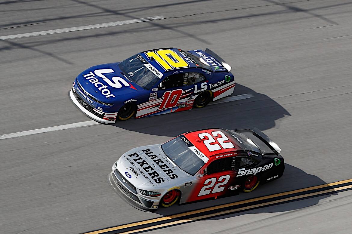 Austin Cindric’s runner-up finish led three top-five Mustangs in the NASCAR Xfinity Series race. Austin Cindric’s runner-up finish led three top-five Mustangs in the NASCAR Xfinity Series race.