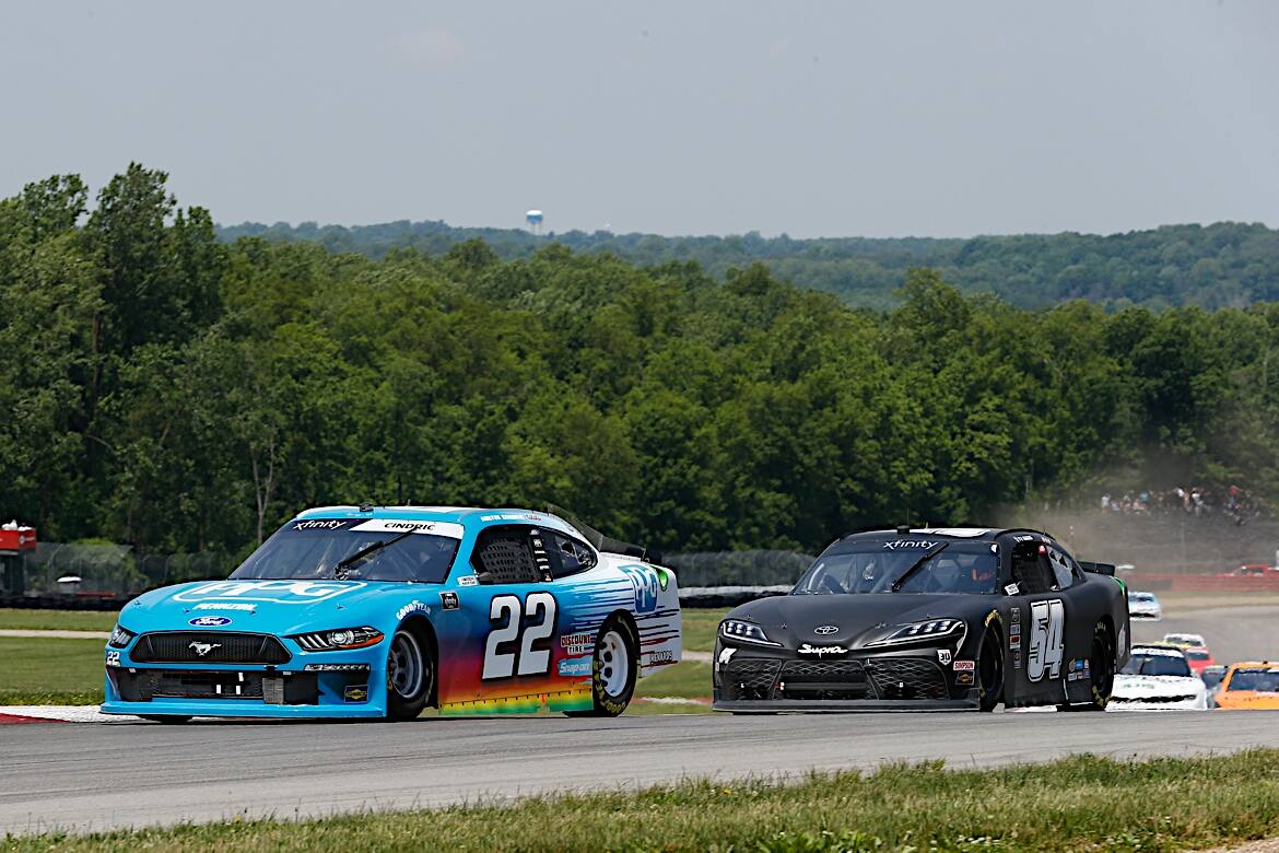 Austin Cindric had a 10-second lead but ended up 14th after getting hit on a late-race restart. Austin Cindric had a 10-second lead but ended up 14th after getting hit on a late-race restart.