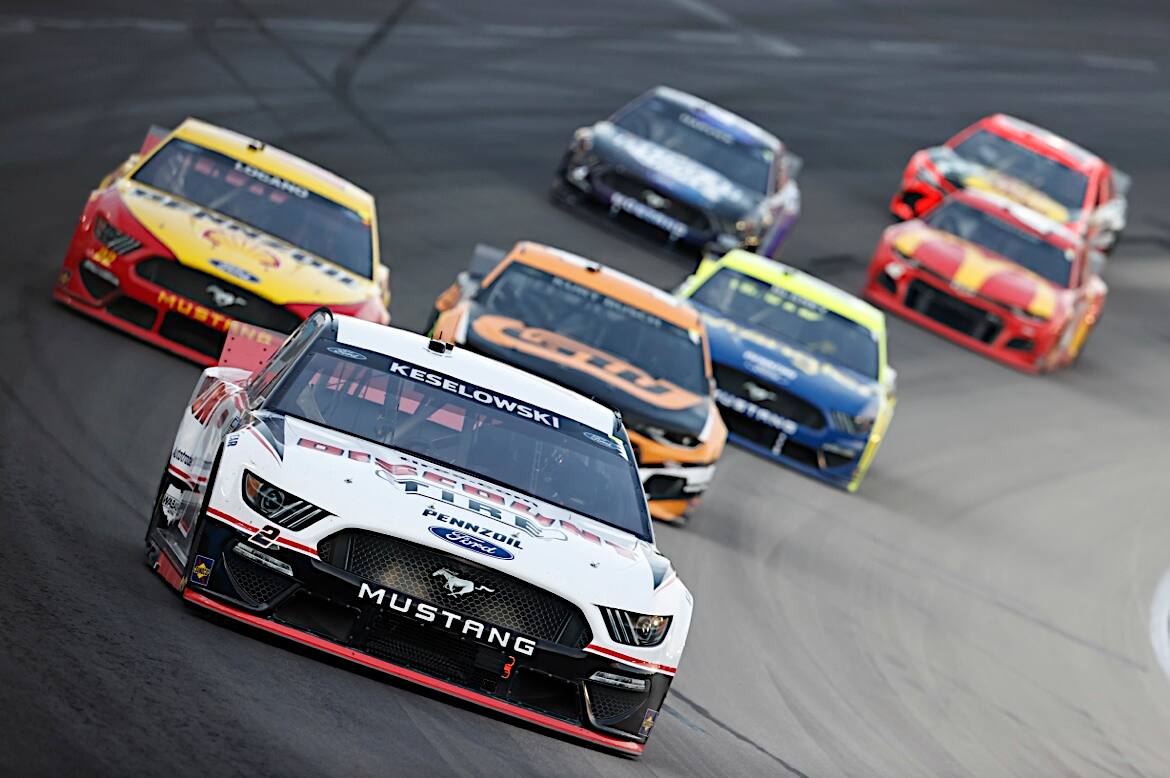 In the Cup Series All-Star race at Texas, Brad Keselowski’s runner-up finish led Ford. In the Cup Series All-Star race at Texas, Brad Keselowski’s runner-up finish led Ford.
