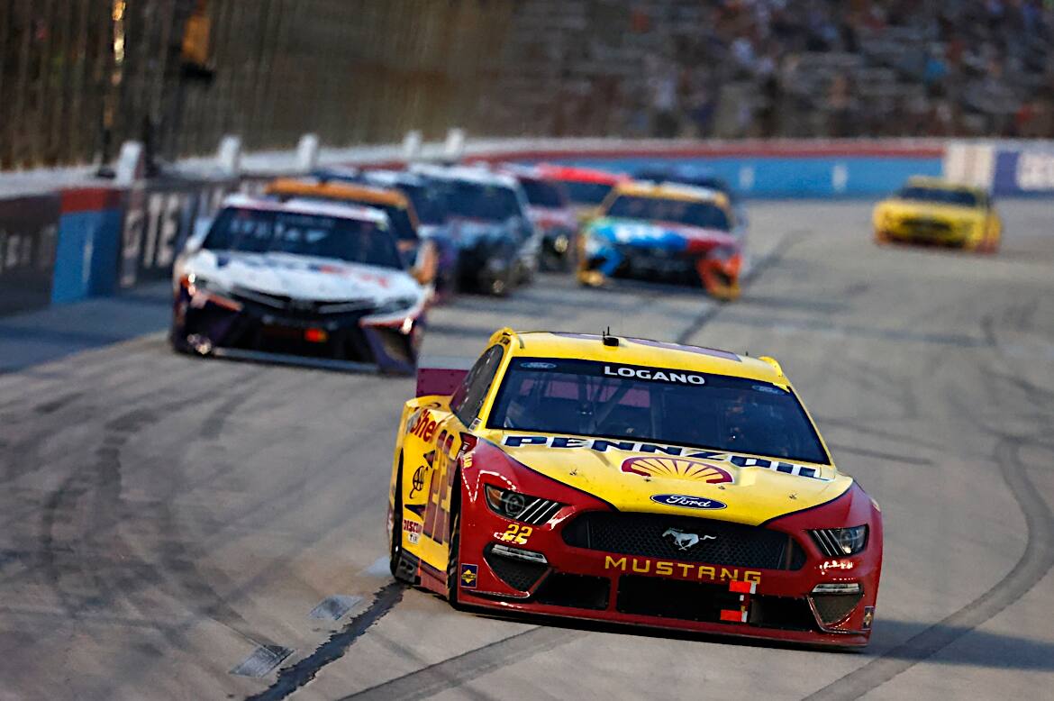 He was joined in the top-five by Team Penske teammates Joey Logano (fourth) and Ryan Blaney (fifth). He was joined in the top-five by Team Penske teammates Joey Logano (fourth) and Ryan Blaney (fifth).