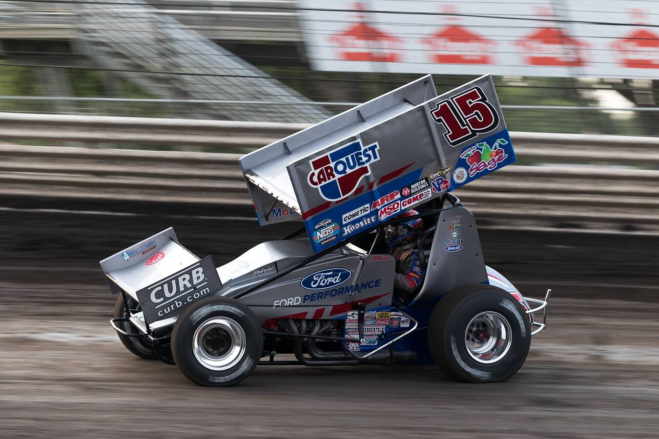 Donny Schatz finished seventh on Saturday at Keller Auto Speedway in California. Donny Schatz finished seventh on Saturday at Keller Auto Speedway in California.