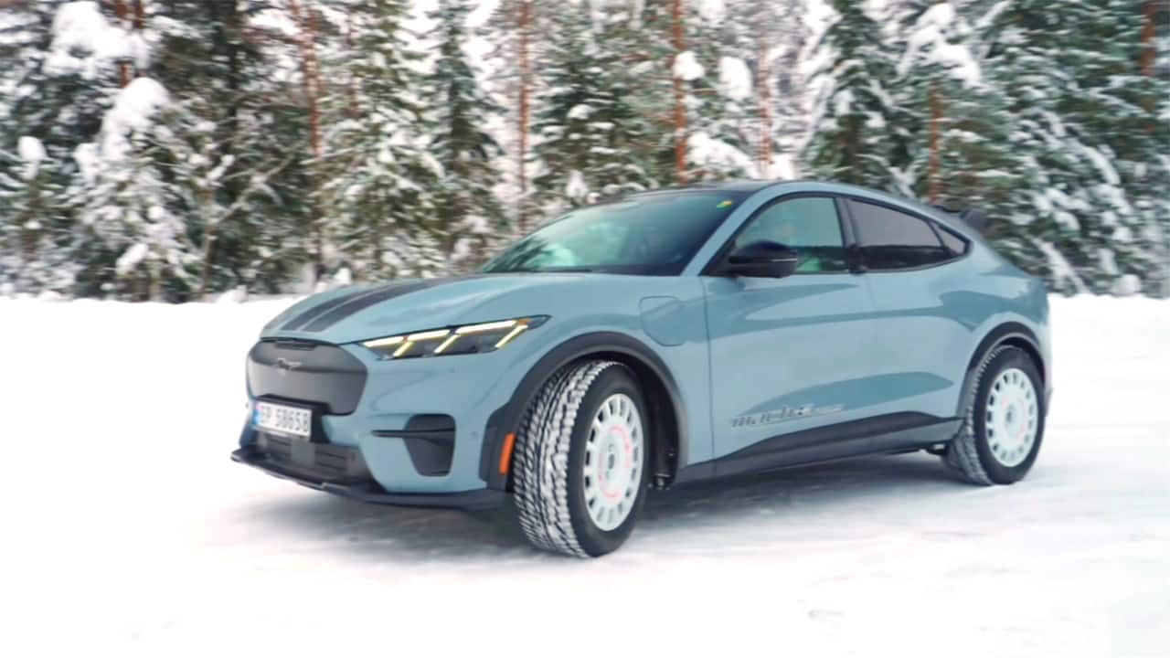 Drift Legend Dances on Ice in Mustang Mach-E Rally